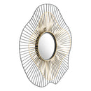  Zuo Comet A12217 Round Mirror - Black & Gold IMAGE 1