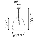  Zuo Impala 56093 Ceiling Lamp - Brown IMAGE 10