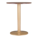  Zuo Alto 101571 Bistro Table - Brown & Gold IMAGE 3