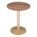  Zuo Alto 101571 Bistro Table - Brown & Gold IMAGE 4