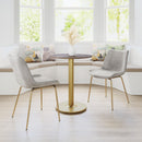  Zuo Alto 101571 Bistro Table - Brown & Gold IMAGE 8