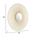  Zuo Glow A12214 Round Mirror - Gold IMAGE 5