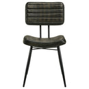  Coaster Furniture Misty 110652 Leather Upholstered Dining Chair - Espresso IMAGE 2