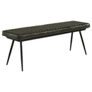  Coaster Furniture Misty 110653 Leather Upholstered Dining Bench - Antique Espresso IMAGE 1