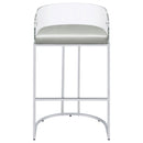  Coaster Furniture Thermosolis 183406 Clear Acrylic Bar Chair - Chrome IMAGE 2
