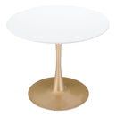  Zuo Opus 101568 Dining Table - White & Gold IMAGE 3