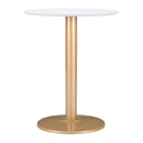 Zuo Alto 101570 Bistro Table - White & Gold IMAGE 2
