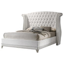  Size_Queen -- Coaster Furniture Barzini Upholstered Platform Bed IMAGE 1