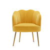 Meridian Yellow Velvet Accent Chair 516