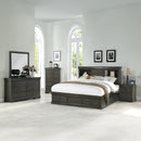  Size_King -- Acme Furniture Louis Philippe III Bookcase Bed with Storage IMAGE 6