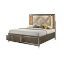  Size_Queen -- Acme Furniture Skylar Upholstered Panel Bed with Storage IMAGE 2