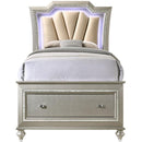  Size_Twin -- Kaitlyn 27240T Twin Bed with LED & Storage IMAGE 1