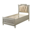  Size_Twin -- Kaitlyn 27240T Twin Bed with LED & Storage IMAGE 2
