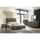  Size_Queen -- Acme Furniture Avantika Upholstered Panel Bed with Storage IMAGE 5