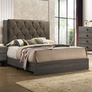  Size_Queen -- Acme Furniture Avantika Upholstered Panel Bed IMAGE 3