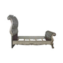  Acme Furniture Dresden 28184CK California King Bed - Vintage Bone White and PU IMAGE 4