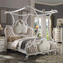  Size_California King -- Acme Furniture Picardy King Upholstered Canopy Bed IMAGE 1