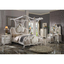  Size_California King -- Acme Furniture Picardy King Upholstered Canopy Bed IMAGE 2