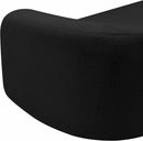 186Black-S Kali 86" Faux Shearling Teddy Fabric Upholstered Sofa