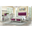  Acme Furniture 27370Q Queen Bed - Burgundy IMAGE 4