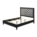  Acme Furniture 27410Q Queen Panel Bed - Black IMAGE 2