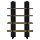  Coaster Furniture Danbrook 882036 71-inch 4-shelf Bookshelf - Black and Aged Walnut IMAGE 2