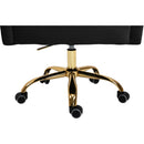  Meridian Arden Black Velvet Upholstered Office Chair IMAGE 10