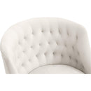  Meridian Arden Cream Velvet Upholstered Office Chair IMAGE 7
