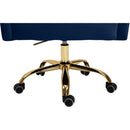  Meridian Arden Navy Velvet Upholstered Office Chair IMAGE 10