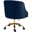 Meridian Arden Navy Velvet Upholstered Office Chair IMAGE 6