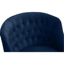  Meridian Arden Navy Velvet Upholstered Office Chair IMAGE 7