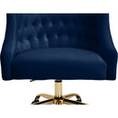  Meridian Arden Navy Velvet Upholstered Office Chair IMAGE 9