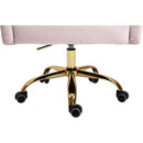  Meridian Arden Pink Velvet Upholstered Office Chair IMAGE 10