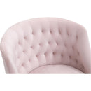  Meridian Arden Pink Velvet Upholstered Office Chair IMAGE 7