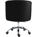  Meridian Arden Black Velvet Upholstered Office Chair IMAGE 3