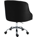  Meridian Arden Black Velvet Upholstered Office Chair IMAGE 6
