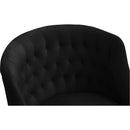  Meridian Arden Black Velvet Upholstered Office Chair IMAGE 7