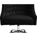  Meridian Arden Black Velvet Upholstered Office Chair IMAGE 9
