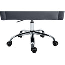  Meridian Arden Grey Velvet Upholstered Office Chair IMAGE 10