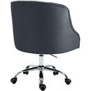  Meridian Arden Grey Velvet Upholstered Office Chair IMAGE 5