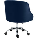  Meridian Arden Navy Velvet Upholstered Office Chair IMAGE 6