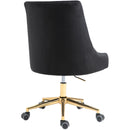  Meridian Karina Black Velvet Upholstered Office Chair IMAGE 6