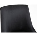 Meridian Karina Black Velvet Upholstered Office Chair IMAGE 7