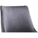  Meridian Karina Grey Velvet Upholstered Office Chair IMAGE 7