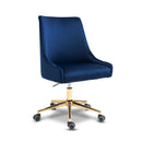  Meridian Karina Navy Velvet Upholstered Office Chair IMAGE 1