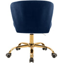  Meridian Finley Navy Velvet Upholstered Office Chair IMAGE 3
