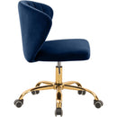  Meridian Finley Navy Velvet Upholstered Office Chair IMAGE 5