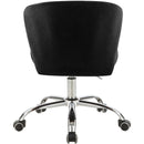  Meridian Finley Black Velvet Upholstered Office Chair IMAGE 3