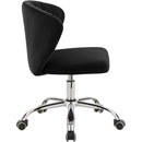  Meridian Finley Black Velvet Upholstered Office Chair IMAGE 5