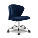  Meridian Finley Navy Velvet Upholstered Office Chair IMAGE 1